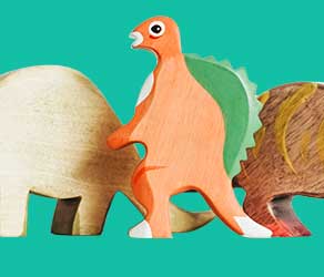 wooden dinosaur toys