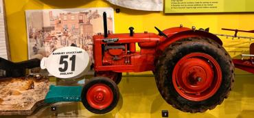 model of a red Nuffield Universal tractor